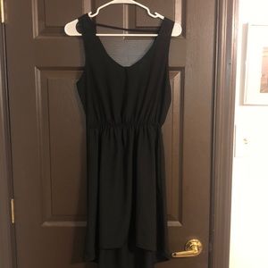 Simple black high low dress